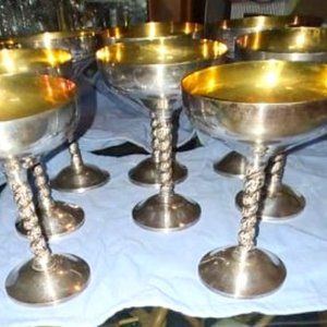 Set of 8 Vintage Champagne Goblets